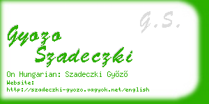 gyozo szadeczki business card